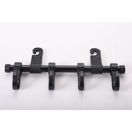 Maxsa Innovations Headrest Multi-Hanger 4 Hook - Black 25524